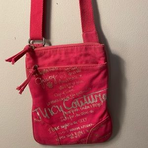 RARE Y2K vintage Juicy Coture cross body hot pink bag!!!!